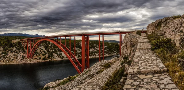 A Maslenica híd, Horvátország — Stock Fotó