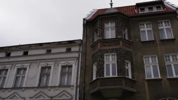 Старый город в Ольштыне, Польша — стоковое видео