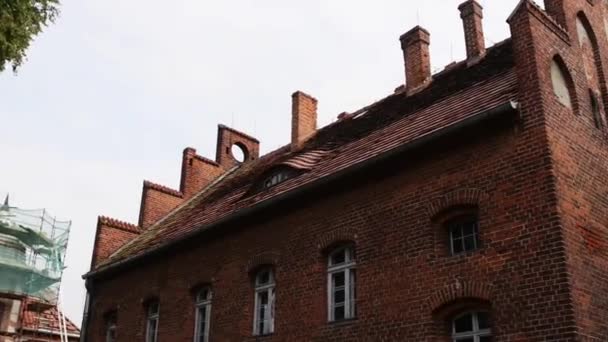 Germansk slott i Sztum, Polen — Stockvideo