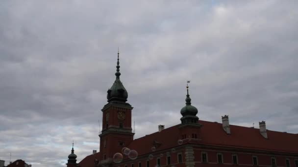 Castelo Real em Varsóvia, Polonia — Vídeo de Stock