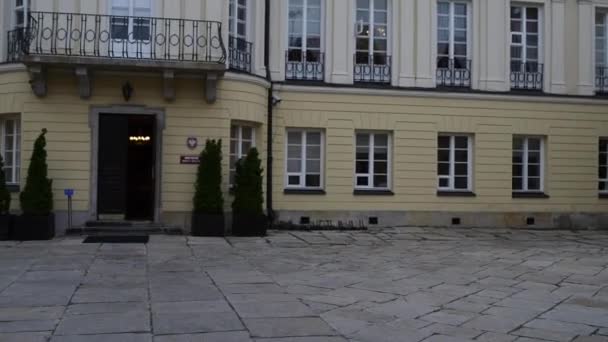 Palácio em branco em Varsóvia, Polônia — Vídeo de Stock