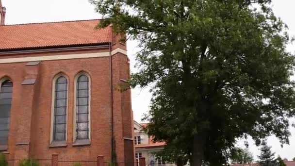 Templom Sts. Anna Barczewo, Lengyelország — Stock videók