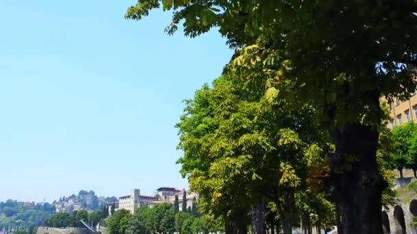 Bérgamo es una ciudad en Lombardía, Italia — Vídeo de stock