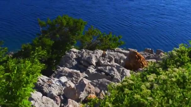 Croatian coast on Adriatic Sea — Stock Video