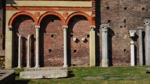Sforza Castle is a castle in Milan, northern Italy. — Stock Video