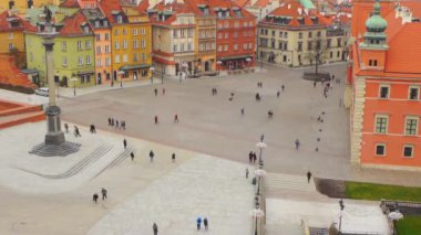 Hızlandırılmış: Castle Square, Varşova, Polonya