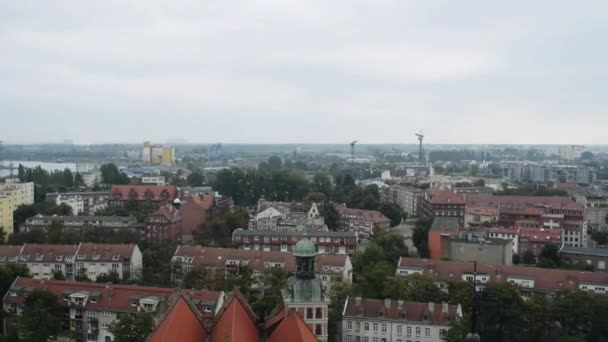 Gdansk, Polen, vogel-oog mening — Stockvideo