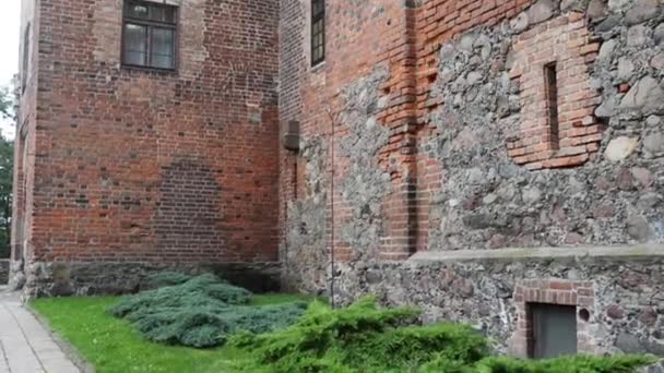 Teutonic castle in Nidzica, Poland — Stock Video