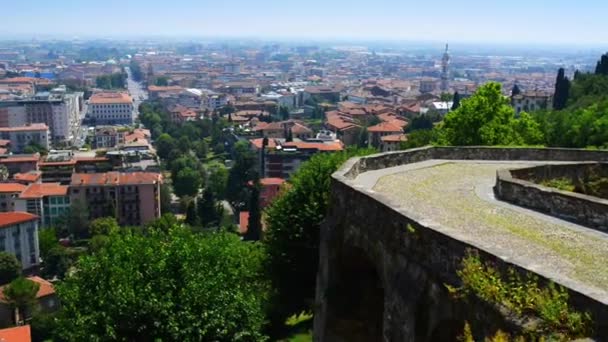 Bergamo é uma cidade da Lombardia, Itália — Vídeo de Stock