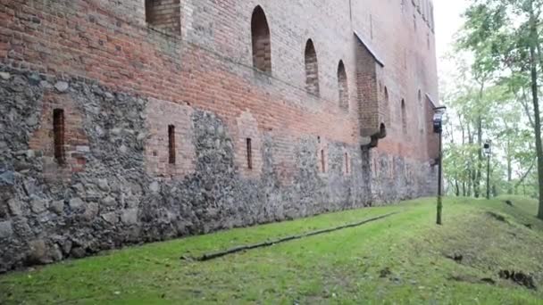 Castillo teutónico en Nidzica, Polonia — Vídeos de Stock