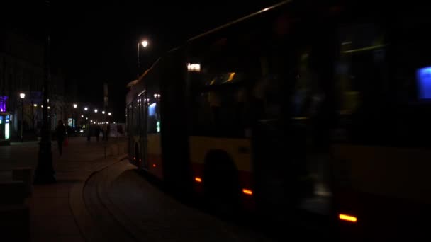 Time-lapse: Krakowskie Przedmiescie στην Βαρσοβία, Πολωνία — Αρχείο Βίντεο