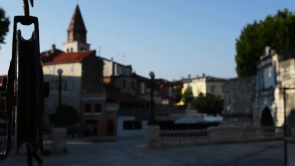 Das Gebiet der fünf Brunnen in zadar. — Stockvideo