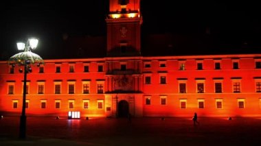 Royal Castle, Varşova, Polonya, gece