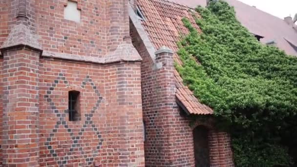 Schloss des Deutschen Ordens in Marienburg, Polen — Stockvideo