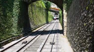 San Vigilio füniküler Bergamo, İtalya