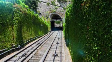 San Vigilio füniküler Bergamo, İtalya