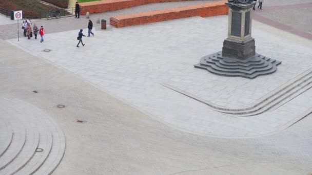 Praça do Castelo em Varsóvia, Polônia — Vídeo de Stock