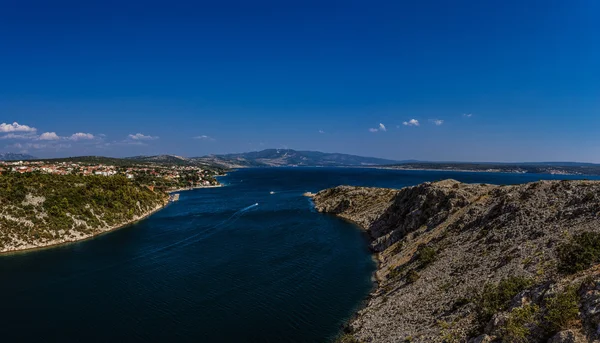 Vista desde el Puente de Maslenica de Croacia — Foto de Stock