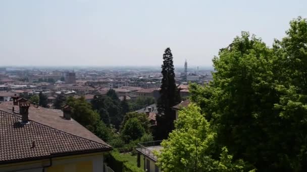 Bérgamo es una ciudad en Lombardía, Italia — Vídeos de Stock