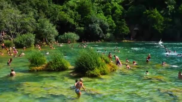 Nationale Park Krka is een van de Croatian — Stockvideo
