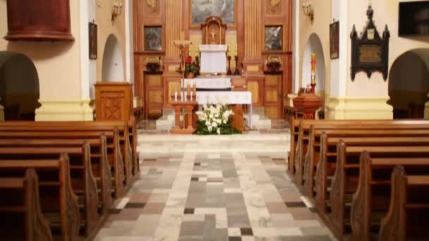 Kirche unsere Dame in Lomza — Stockvideo