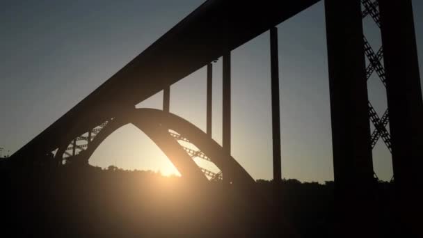 Мост Масленица в Хорватии — стоковое видео