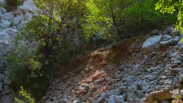 Alpinista em Velika Paklenica, Croácia — Vídeo de Stock