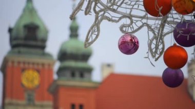 Castle Square Varşova'daki Noel topları