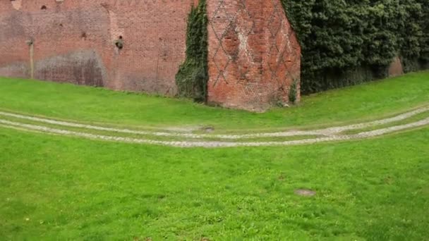 Κάστρο της Τεουτονικής Τάξης στο Μάλμπορκ της Πολωνίας — Αρχείο Βίντεο