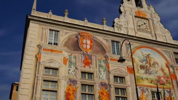 Palacio de San Jorge en Génova, Italia — Vídeos de Stock