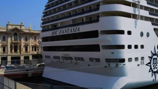 MSC Cruise Terminal in Genoa, Liguria, Italy — Stock Video