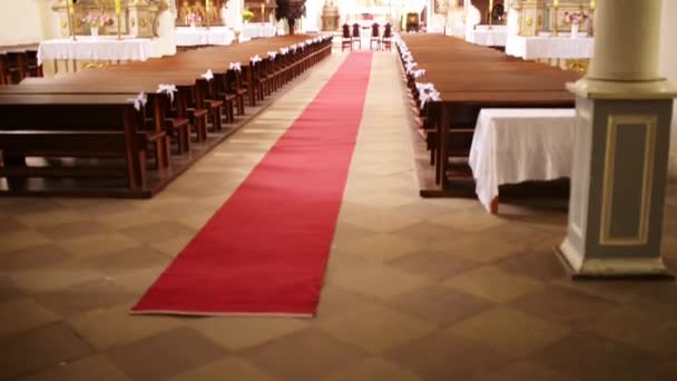 Church of Sts. Anna located in Barczewo, Poland — Stock Video