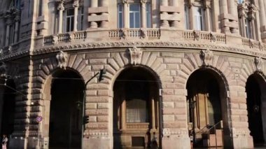 building of stock exchange in Genoa, Italia