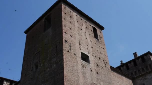 Kasteel van St. George in Mantova, Italië — Stockvideo
