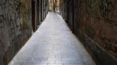 Cenova, İtalya, eski sokaklar için bağlantı noktasını kapat