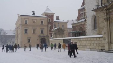 Wawel Tepesi üzerinde Vistula Nehri, Krakow, Polonya