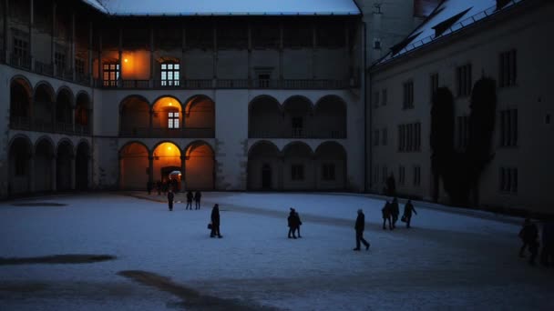 Podloubí Sigismund já v hradu Wawel, Krakov — Stock video