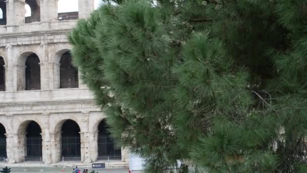 Κολοσσαίο ή αμφιθέατρο Φλαβίων στη Ρώμη, Ιταλία — Αρχείο Βίντεο