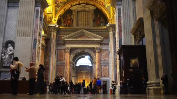 Basilica Papale di San Pietro in Vaticano, Roma, Italia — Video Stock