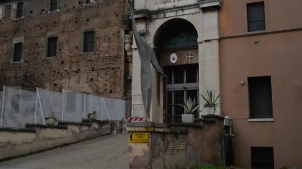 Basilica of Santi Cosma and Damiano in Rome — Stock Video