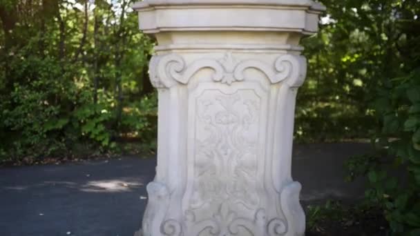 Esculturas en el parque del Palacio de Wilanow, Varsovia — Vídeo de stock