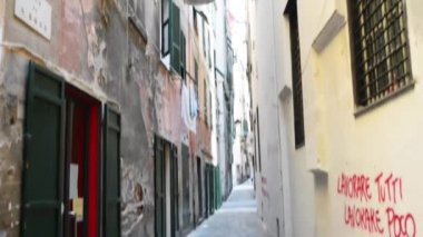 Cenova, İtalya, eski sokaklar için bağlantı noktasını kapat