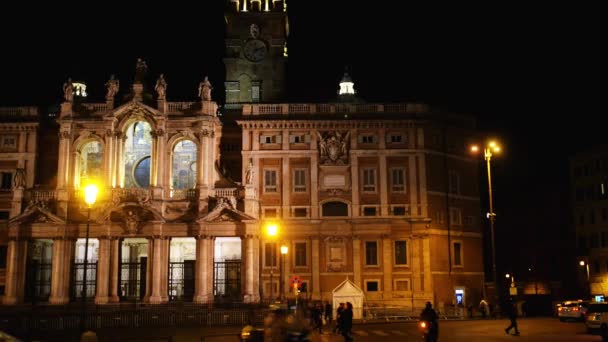 Basilika Santa Maria Maggiore in Rom, Italien — Stockvideo