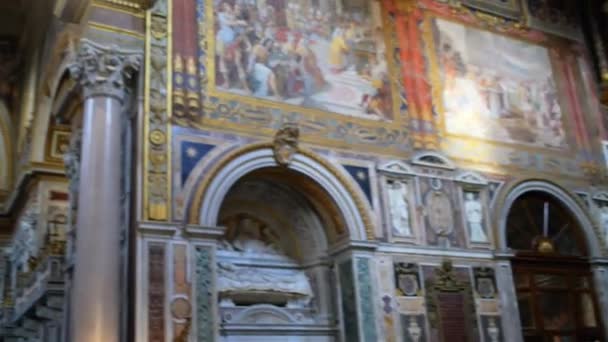 Pauselijke Archbasilica van St. John in Rome, Italië — Stockvideo