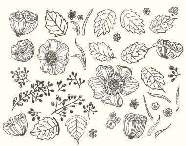 Şık çiçek doodle arka plan