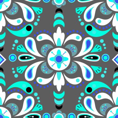 çiçek damask Dikişsiz desen arka plan