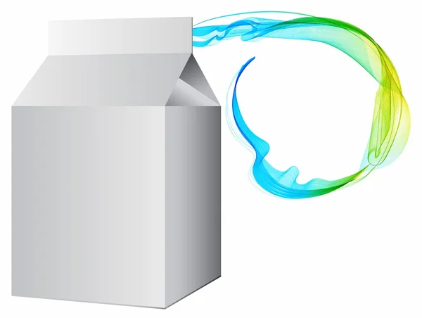 Barevné pozadí abstraktní s vlnou a prázdný balíček — Stockový vektor