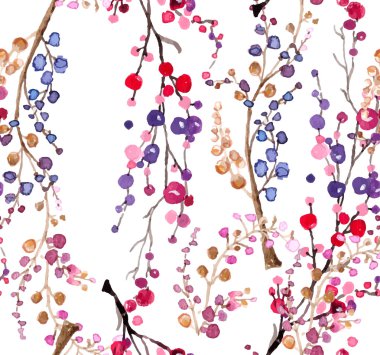 Sorunsuz suluboya çiçek arka plan