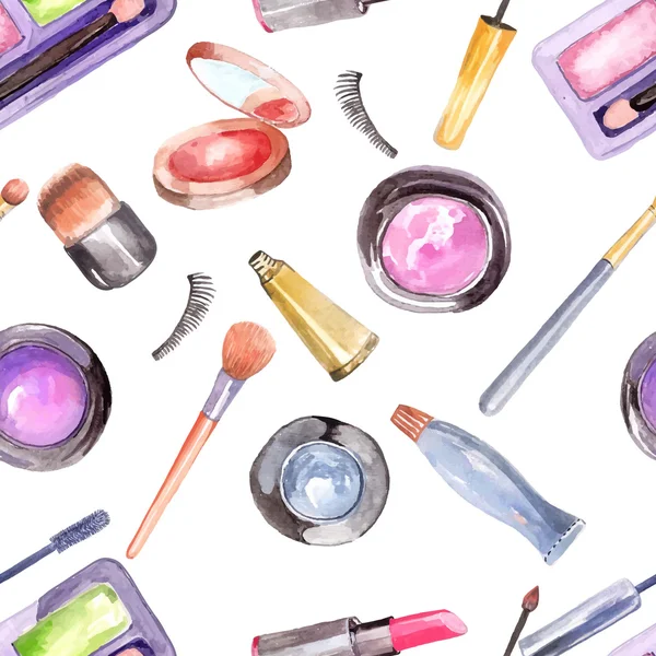 Modèle de cosmétiques aquarelle — Image vectorielle