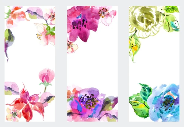 水彩花卉背景 — 图库矢量图片